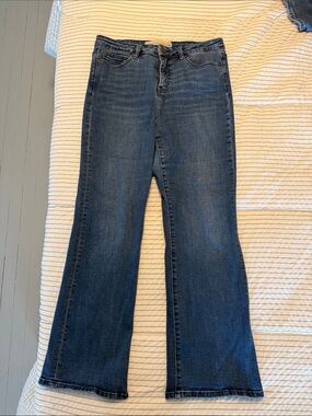 Soft Surroundings Dark Blue Flare Jeans